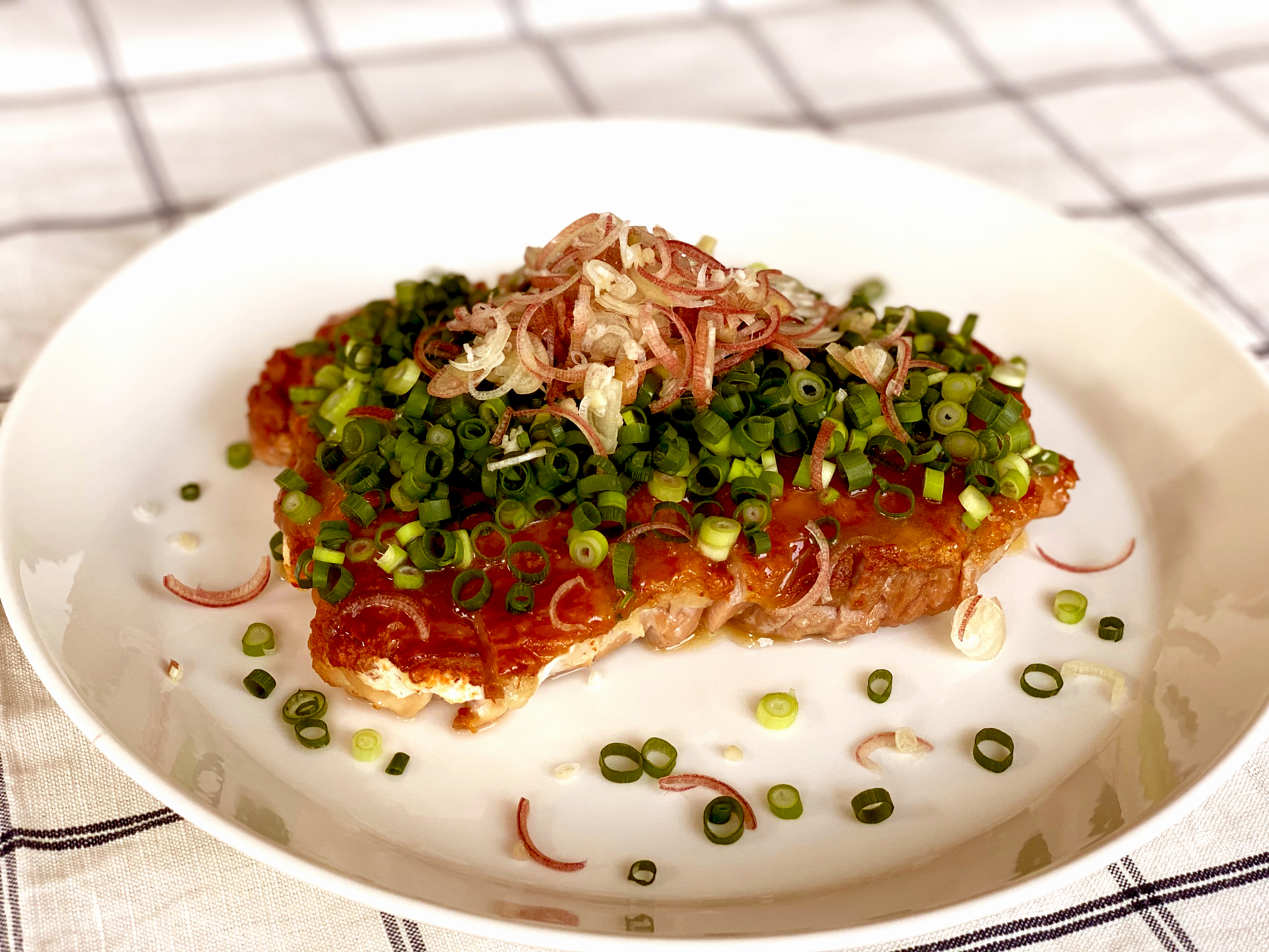 上高地みそ　レシピ集　たっぷり薬味の鶏肉ソテー